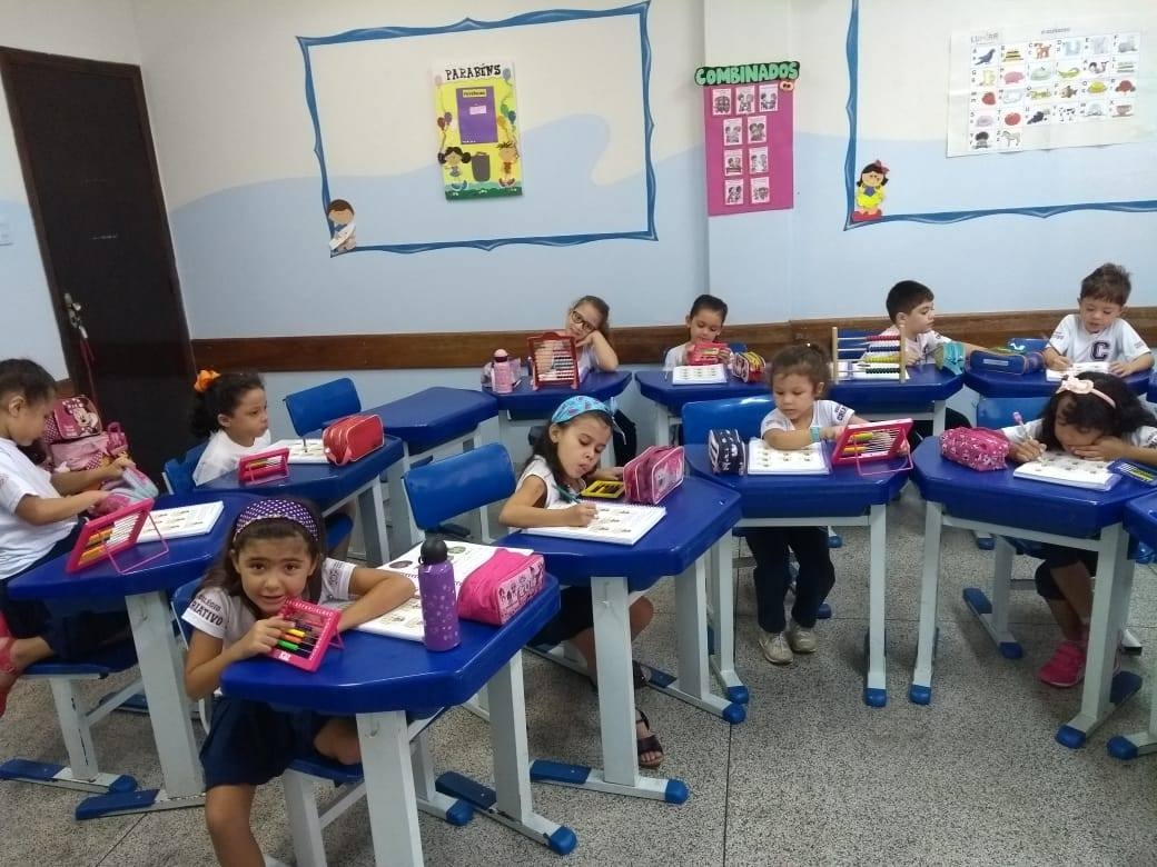 1° ano A/C. Atividade de matemática com o ábaco